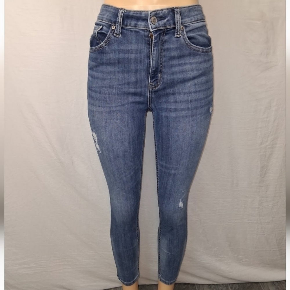 eunina Light Blue High-Rise Cropped Skinny Jeans Size 5